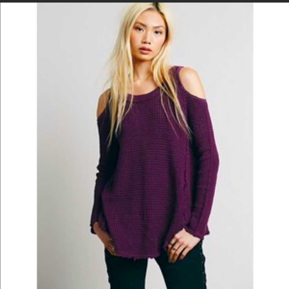 Free people cold shoulder sweater
